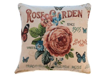Polštář ROSE GARDEN 45x45cm gobelín, MyBestHome