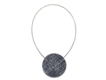 Dekorační ozdobná spona na závěsy s magnetem CONTE, tmavě šedá, Ø 3,5 cm Mybesthome