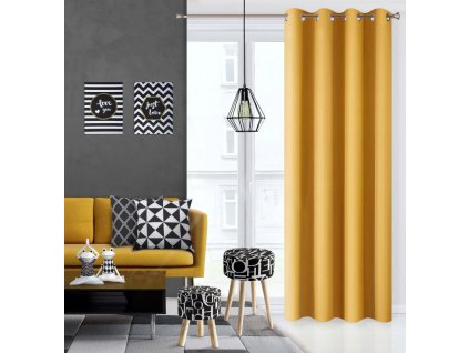 Dekorační závěs EASY TOP mustard 1x140x250 cm MyBestHome