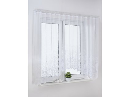 Dekorační oblouková krátká záclona RAMIRA bílá 300x150 cm MyBestHome