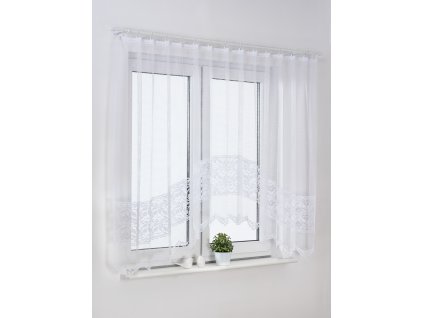 Dekorační oblouková krátká záclona VERONIKA bílá 300x150 cm MyBestHome