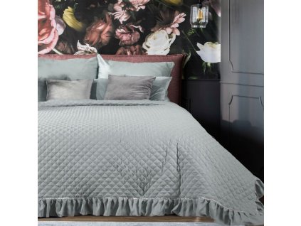 Přehoz na postel EWELYNA 220x240 cm stříbrná Mybesthome