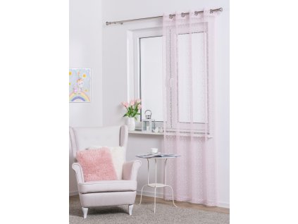 Dekorační síťovaná záclona REDA růžová 140x245 cm MyBestHome