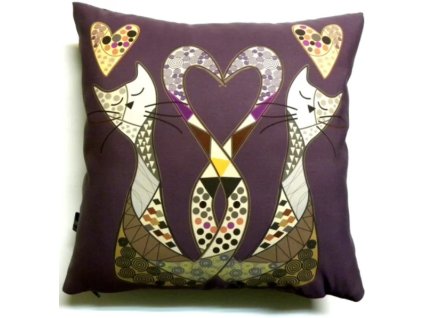 Polštář Gaul s kočkou LOVE 01 40x40 cm, Gaul designs