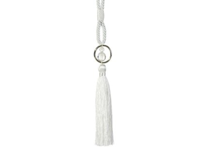 Dekorační ozdobný úvaz - šňůra na závěsy MOLLY 20 cm, bílá, Mybesthome