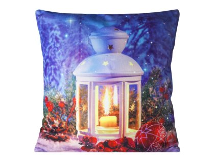 Polštář CHRISTMAS LIGHT 08 MyBestHome 40x40cm zimní motiv - svítící polštářek