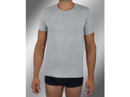 Pánské spodní prádlo - tričko s krátkým rukávem, výstřih do "U" TM550, šedá, Sergio Tacchini