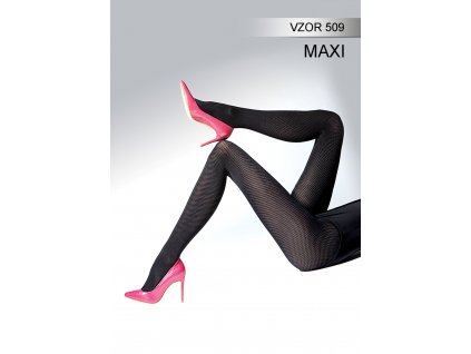 Dámské MAXI vzorované punčocháče vzor 509 černá MY BEST NOA