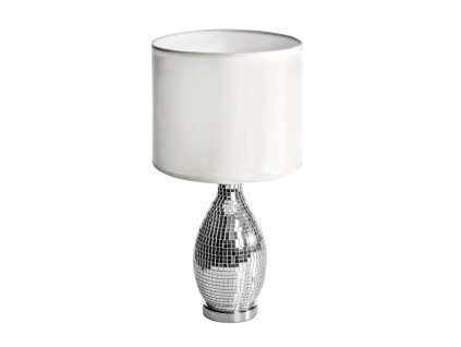 Stolní lampa GORAN 18x18x30 cm stříbrná Mybesthome