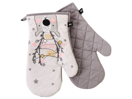 Kuchyňské rukavice chňapky WINTER JOY motiv sobík 18x30 cm Essex