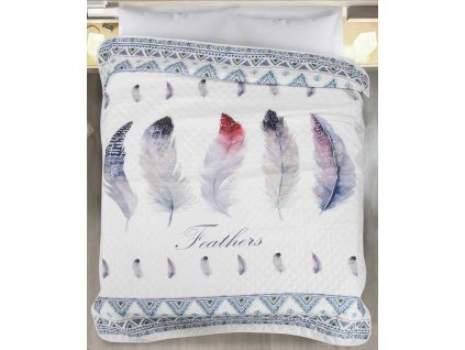 Přehoz na postel FEATHERS 170x210 cm Mybesthome