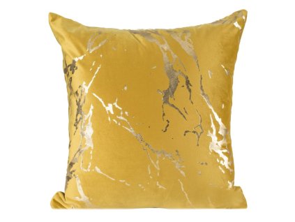 Polštář MARBLE mustard/zlatá 45x45 cm Mybesthome