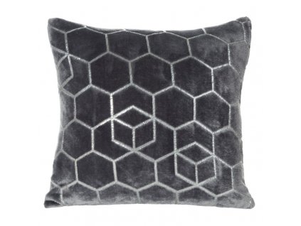 Polštář GEO mikrovlákno tmavě šedá Mybesthome 40x40cm, geometrický vzor