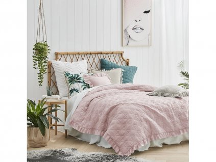 Přehoz na postel ROMANCE 220x240 cm růžová Mybesthome