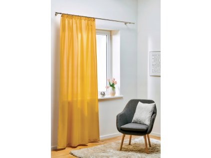 Dekorační závěs s řasící páskou OXFORD mustard/hořčicová 140x245 cm MyBestHome