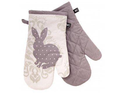 Kuchyňské bavlněné rukavice - chňapky LOVELY RABBIT, motiv B, 100% bavlna 19x30 cm Essex