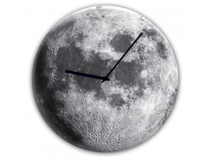 Skleněné nástěnné hodiny MOON Ø 30 cm Styler