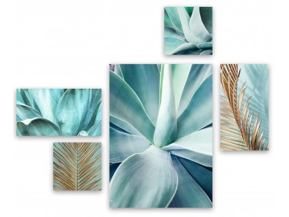 Obraz na na plátně MINT AGAVE vícedílný 70x150 cm Styler
