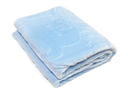 Dětská deka SUPER SOFT modrá 80x110 cm typu španělské deky Bobobaby