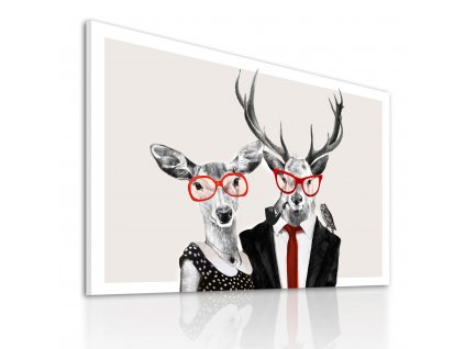 Obraz na plátně MR. and MRS. DEER B různé rozměry Ludesign