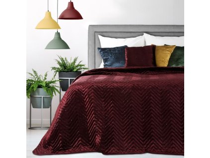 Přehoz na postel LUXURY 220x240 cm bordová Mybesthome