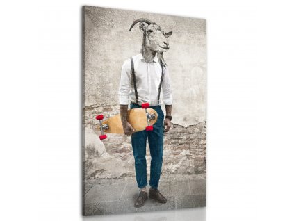 Obraz na plátně HIPSTER GOAT - B různé rozměry Ludesign