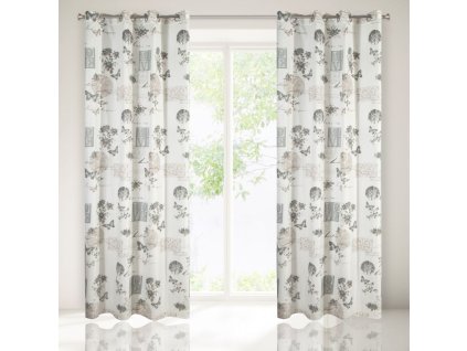 Kvalitní dekorační závěs v moderních barvách a vzorech do ložnice nebo obývacího pokoje o rozměru 140x250 cm s kroužky pro tyčovou gárnyž.