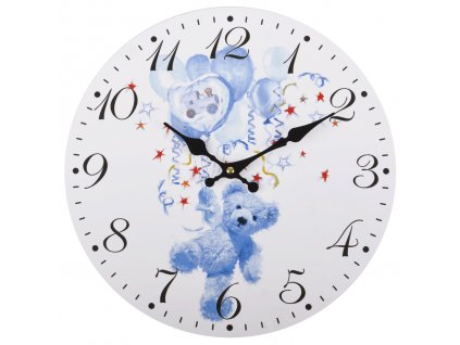 Nástěnné hodiny BLUE BEAR Ø 34 cm Mybesthome