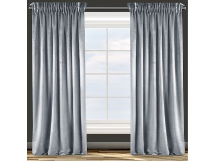 Dekorační závěs s řasící páskou PROMO stříbrná 140x270 cm MyBestHome