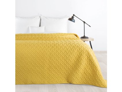 Přehoz na postel ALICIA 220x240 cm mustard/hořčice Mybesthome