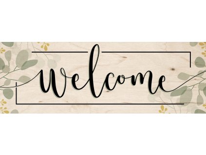 DECOR SIGN - WELCOME LEAVES 25x70 cm Styler