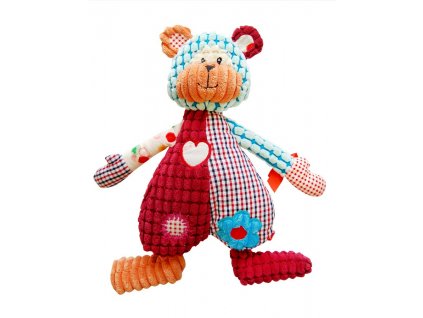 Dětská originální patchvorková hračka MEDVÍDEK 33 cm