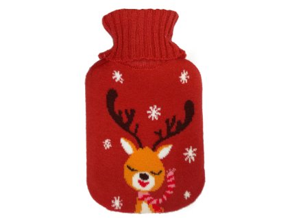 Ohřívací termofor polštářek MERRY CHRISTMAS SOBÍK 15x26 cm, 1000 ml Essex