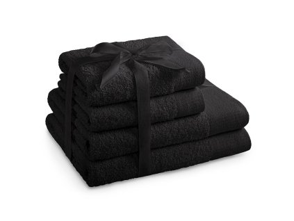 Set 100% bavlna AMARIS 2x ručník 50x100 cm a 2x osuška 70x140 cm, černá, 450 gr, Mybesthome