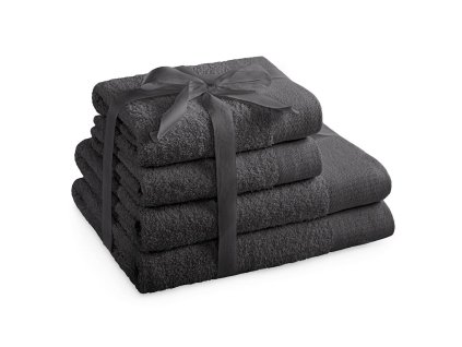 Set 100% bavlna AMARIS 2x ručník 50x100 cm a 2x osuška 70x140 cm, tmavě šedá, 450 gr, Mybesthome