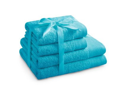 Set 100% bavlna AMARIS 2x ručník 50x100 cm a 2x osuška 70x140 cm, tyrkysová, 450 gr, Mybesthome