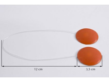ekorační ozdobná spona na závěsy s magnetem TOSCA červená, Ø 3,5 cm Mybesthome