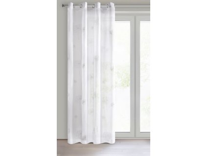 Dekorační vzorovaná záclona LEONA bílá 140x250 cm (cena za 1 kus) MyBestHome
