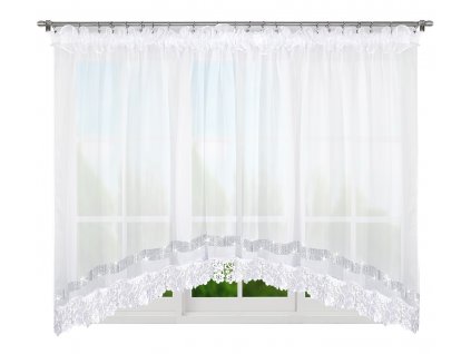 Dekorační krátká záclona se zirkony JOSETTE bílá 500x165 cm MyBestHome