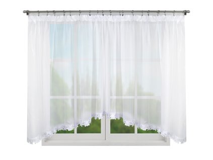 Dekorační krátká oblouková záclona CLAUDINE bílá 400x150 cm MyBestHome