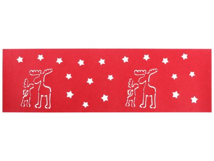 Filcový běhoun na stůl CHRISTMAS IV. červená 30x100 cm MyBestHome