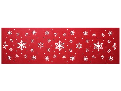 Filcový běhoun na stůl CHRISTMAS V. červená 30x100 cm MyBestHome