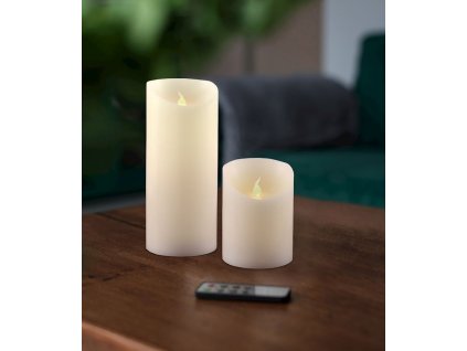 Dekorativní LED svíčky CANDLE LIGHT 01 set 2 kusy 10+15 cm Ø 7,5 cm