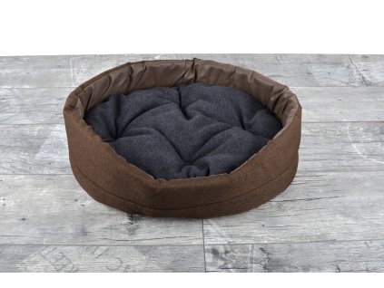 Pelíšek pro psy DREAM DOG MINI s prošívaným polštářem 44x34x15 cm hnědá Mybesthome