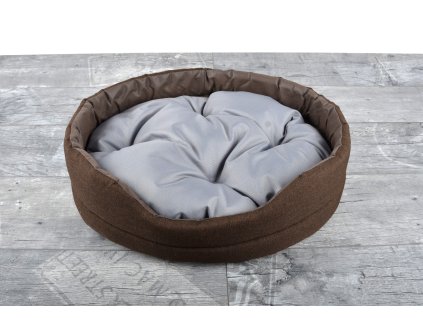 Pelíšek pro psy DREAM DOG SMALL s prošívaným polštářem 48x37x15 cm hnědá Mybesthome