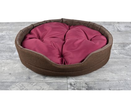 Pelíšek pro psy DREAM DOG MEDIUM s prošívaným polštářem 51x42x15 cm hnědá Mybesthome