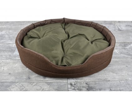 Pelíšek pro psy DREAM DOG LARGE s prošívaným polštářem 57x46x15 cm hnědá Mybesthome