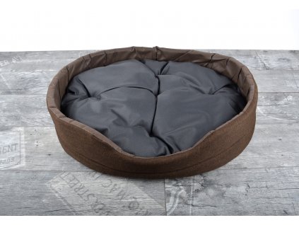 Pelíšek pro psy DREAM DOG BIG s prošívaným polštářem 60x50x15 cm hnědá Mybesthome