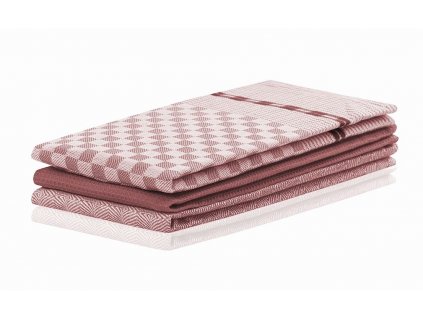 SET 3 kusů utěrka WANDA růžová, 100% bavlna 50x70 cm MyBestHome