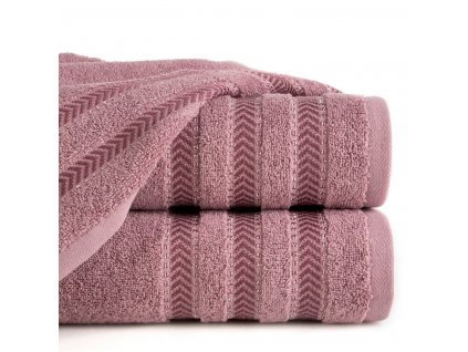 Bavlněný froté ručník s proužky ROMA 50x90 cm, růžová, 500 gr Mybesthome